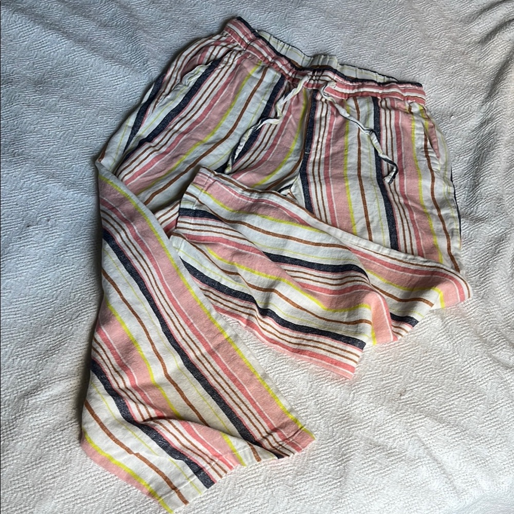 Striped Multicolor Linen Pants - Picture 4 of 4